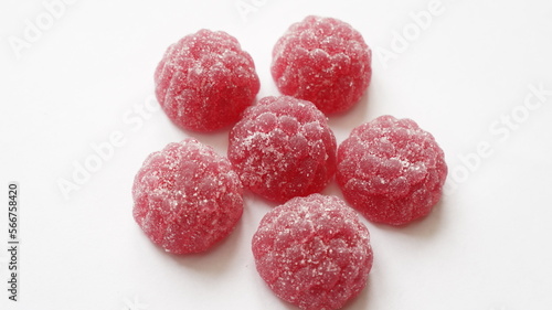 Marmalade of different colors sprinkled with sugar