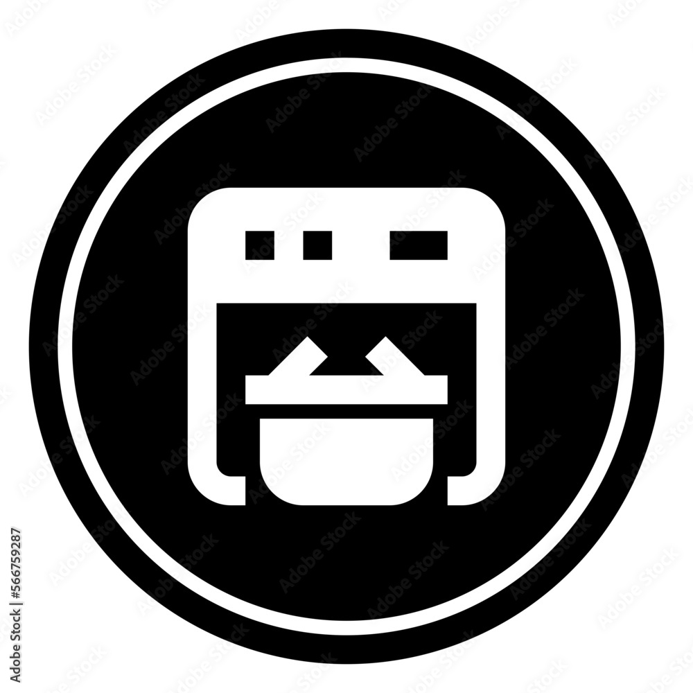 Obraz premium Online Shop Circular glyph icon