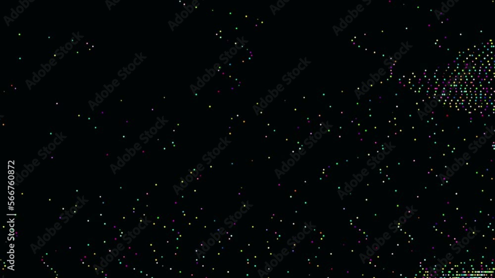 Concepto de tecnología y ciencia. Red y sistema de red de datos de fondo abstracto. Estructura de movimiento y conexión de puntos .