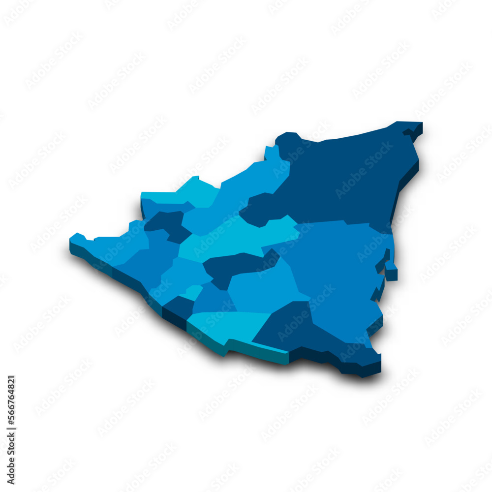 Nicaragua political map of administrative divisions Nicaragua political map of administrative divisions