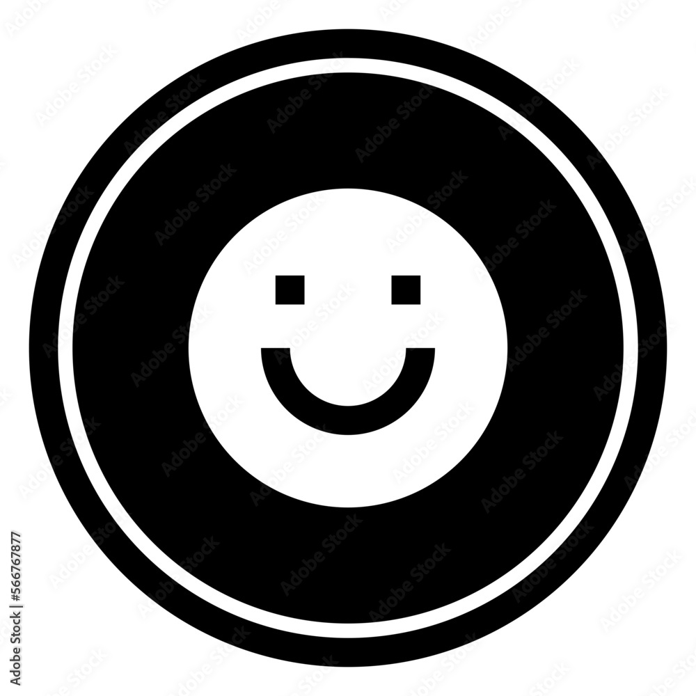 Laugh Face Circular line icon Laugh Face Circular line icon
