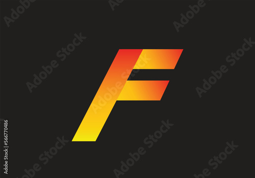 this is F letter icon design