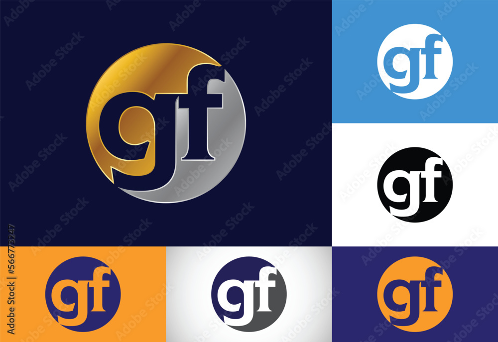 Initial Letter G F Logo Design Vector. Graphic Alphabet Symbol For Corporate Business Identity Initial Letter G F Logo Design Vector. Graphic Alphabet Symbol For Corporate Business Identity