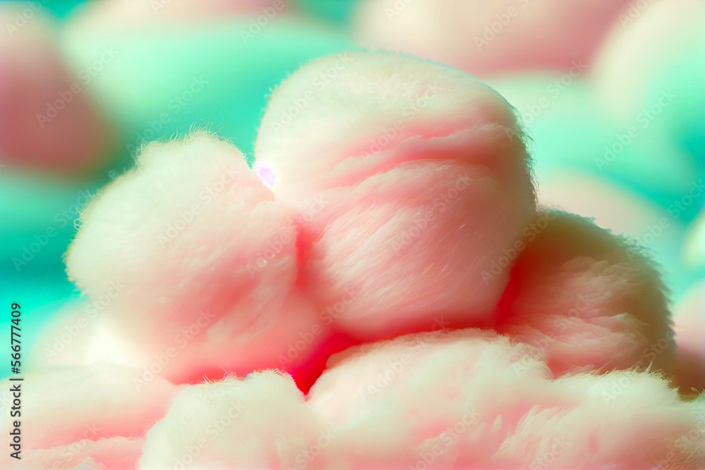 Sugar High: Colorful Pink Fluffy Cotton Candy Background with Sweet Abstract Blurred Dessert Texture Sugar High: Colorful Pink Fluffy Cotton Candy Background with Sweet Abstract Blurred Dessert Texture