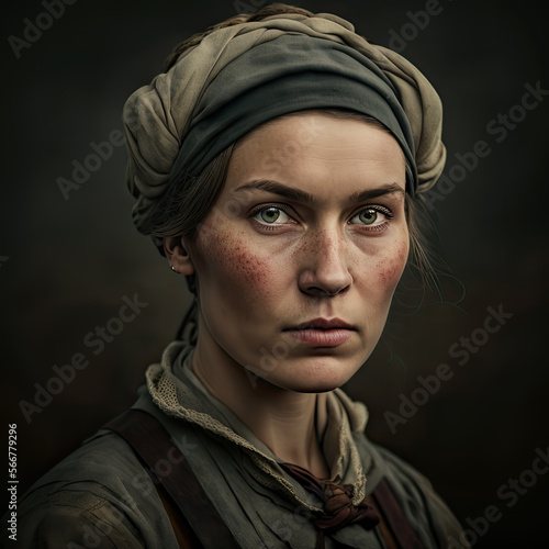 Russian Female Worker Portrait