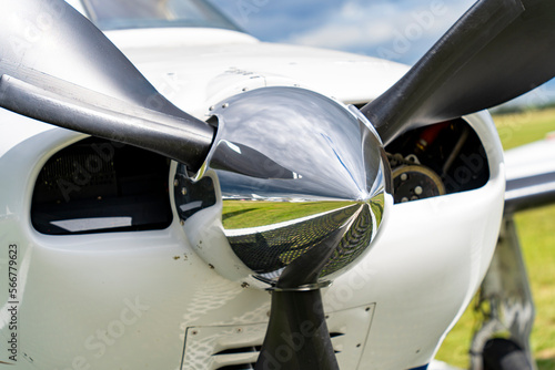 Small aircraft propeller in summer sun © ZenitX