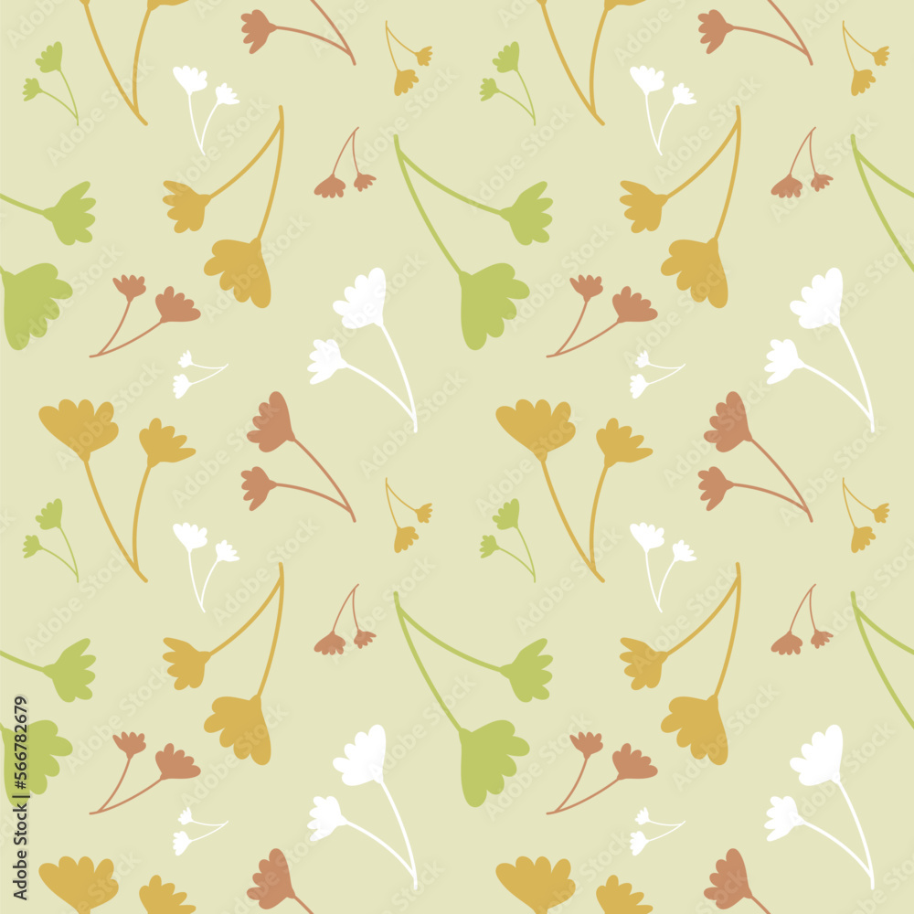 Seamless floral pattern vector flower shape doodle plant abstract texture background illustration for digital paper and print materials Seamless floral pattern vector flower shape doodle plant abstract texture background illustration for digital paper and print materials