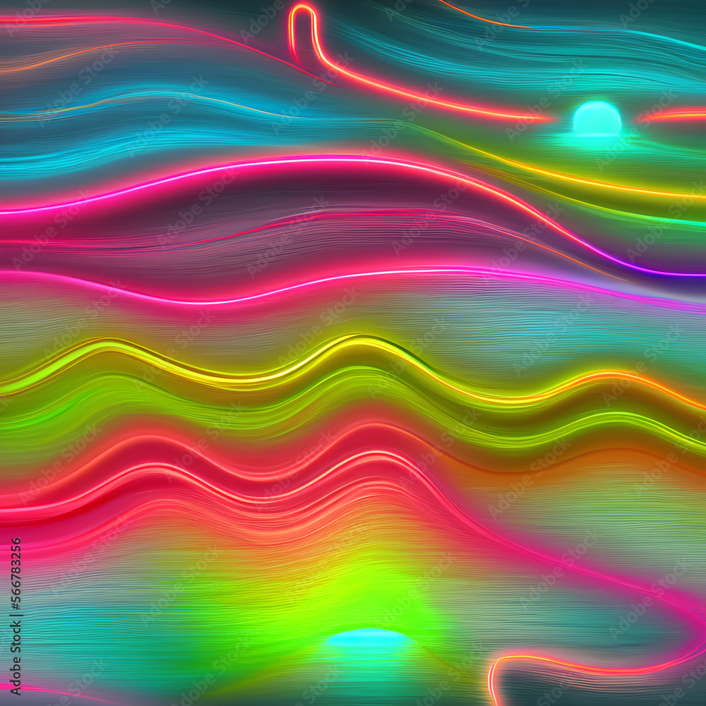 Abstract Waves Background Neon Abstract Waves Background Neon