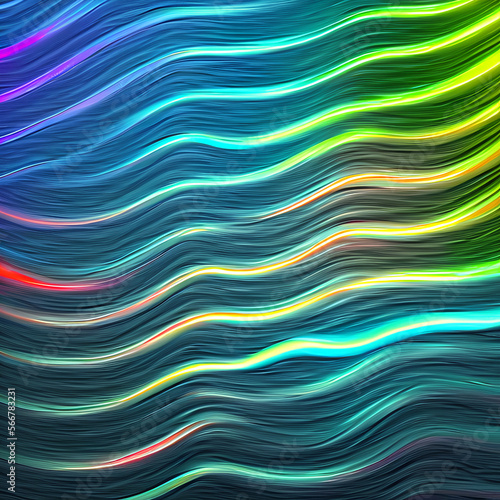 Abstract Waves Background Neon "Generative AI"