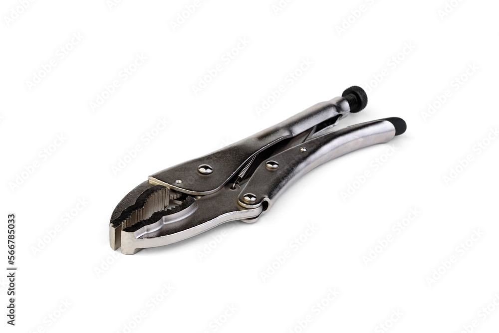 Locking plier isolated on white background. Locking plier isolated on white background.