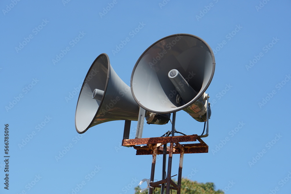 Megaphone for school announcements in Thailand Megaphone for school announcements in Thailand