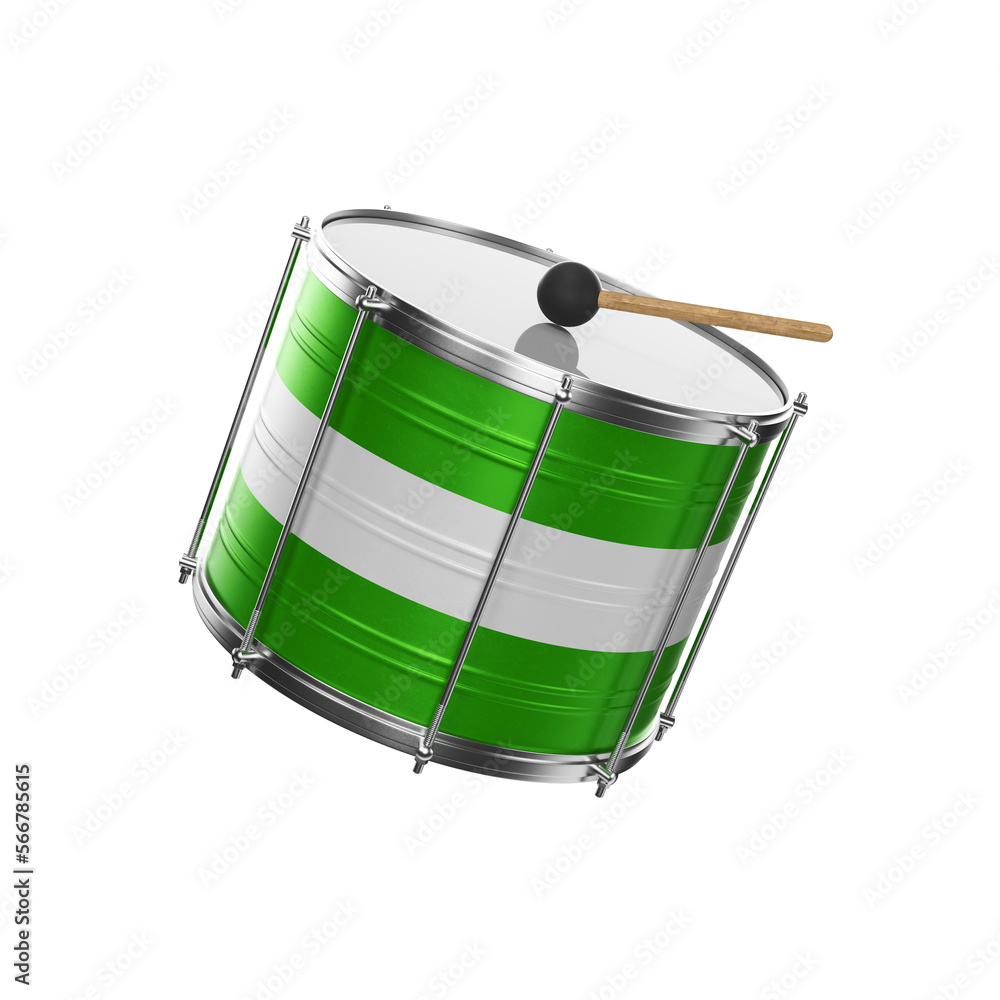 Bumbo de carnaval isolado para composição Bumbo de carnaval isolado para composição