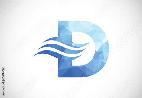 Air conditioner low poly logo sign symbol. Hot and cold symbol