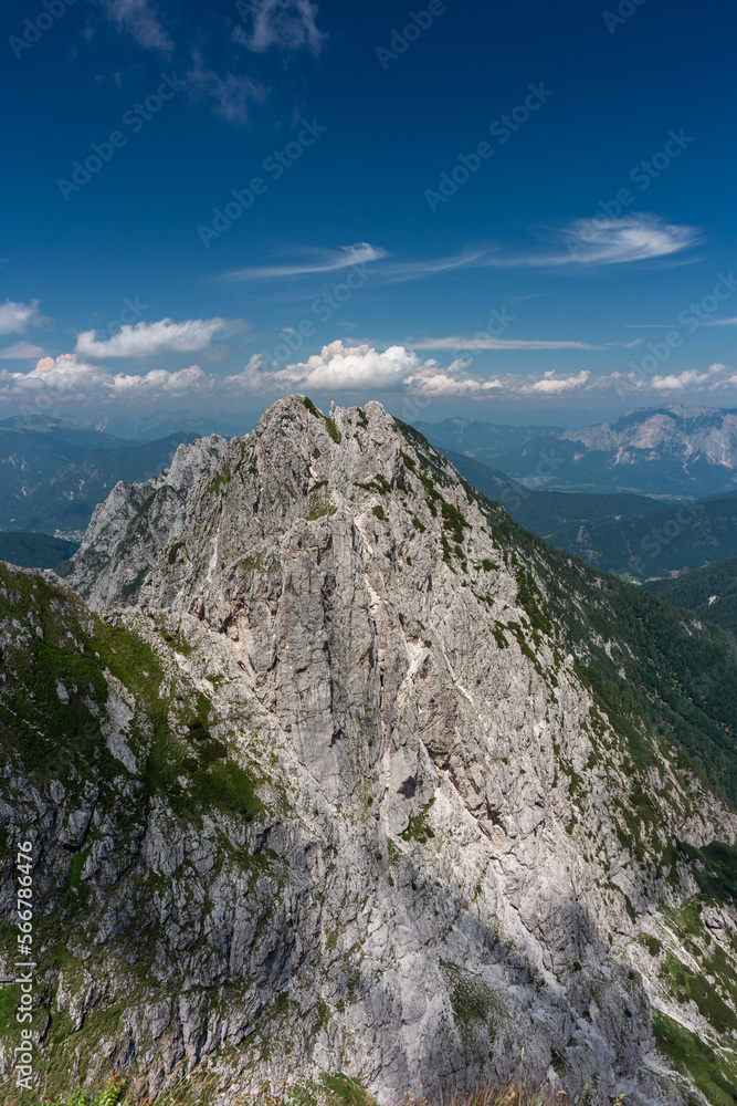 Obraz premium Mountain views in the Julian Alps in Slovenia, Mangart