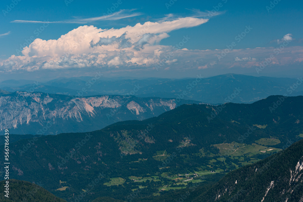 Fototapeta premium Mountain views in the Julian Alps in Slovenia, Mangart