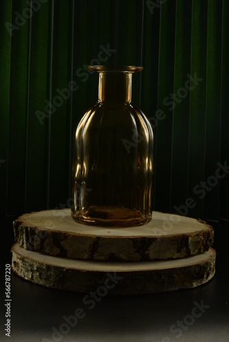 bottle of wine on wooden background