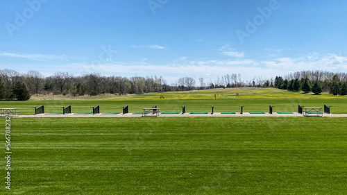 golf driving range in spring