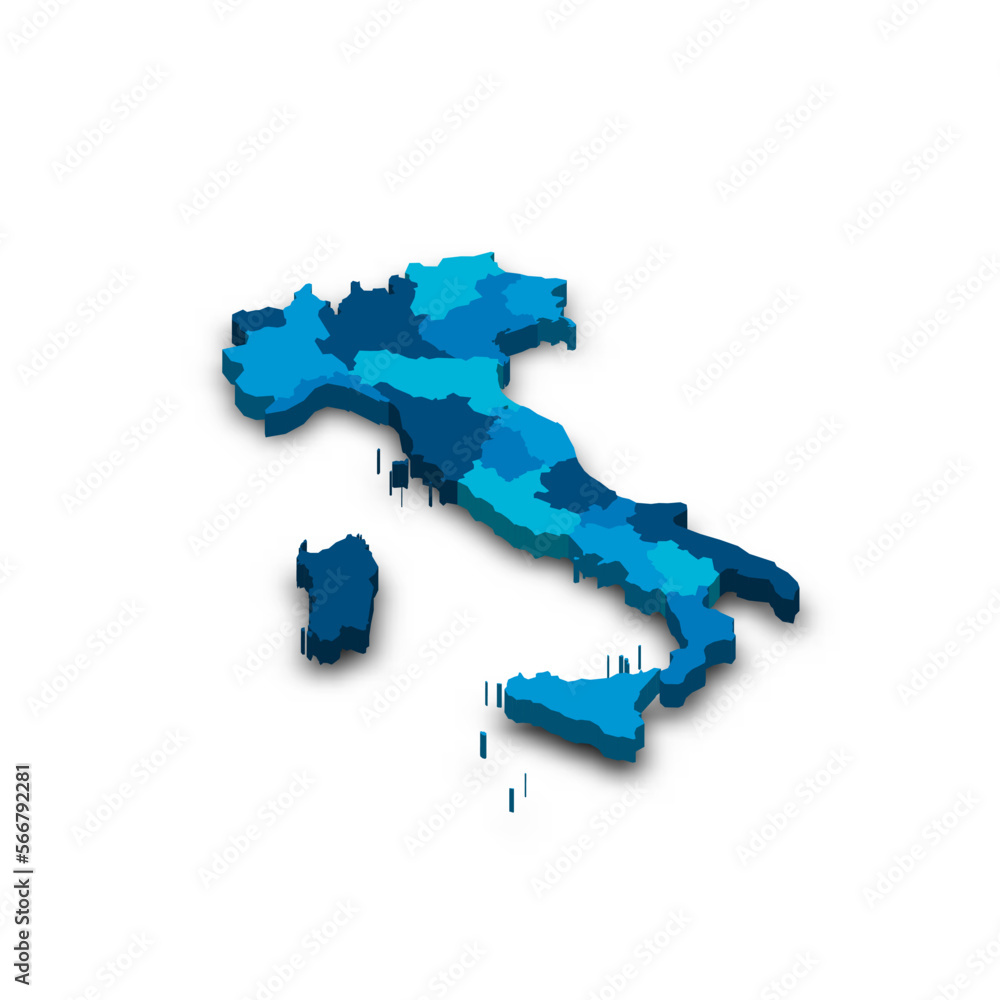 Italy political map of administrative divisions Stock Vector Adobe Stock