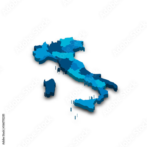 Italy political map of administrative divisions