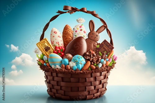Easter basket of chocolate treats