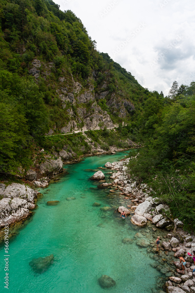 Fototapeta premium Mountain views in the Julian Alps in Slovenia,Soča