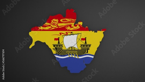 New Brunswick - Canada Province Border Map Intro