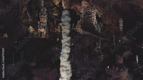 Beautiful stalactites from cave Baradla in Aggtelek photo