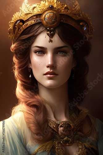 portrait of a woman in a dress, fantasy beautiful character