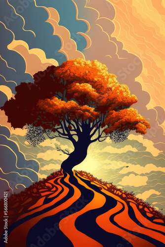 Illustration of a beautiful tree © Alexander