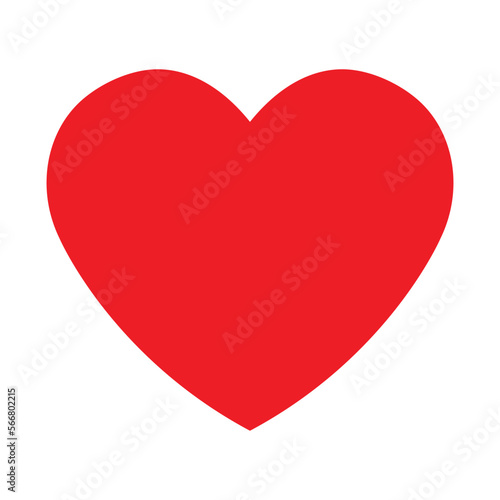 red heart isolated on white