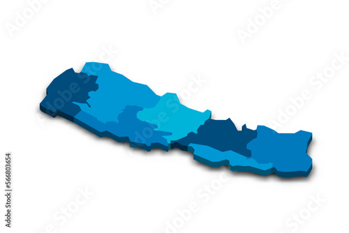 Nepal political map of administrative divisions
