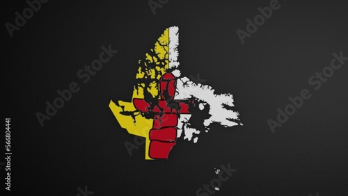 Nunavut - Canada Province Border Map Intro