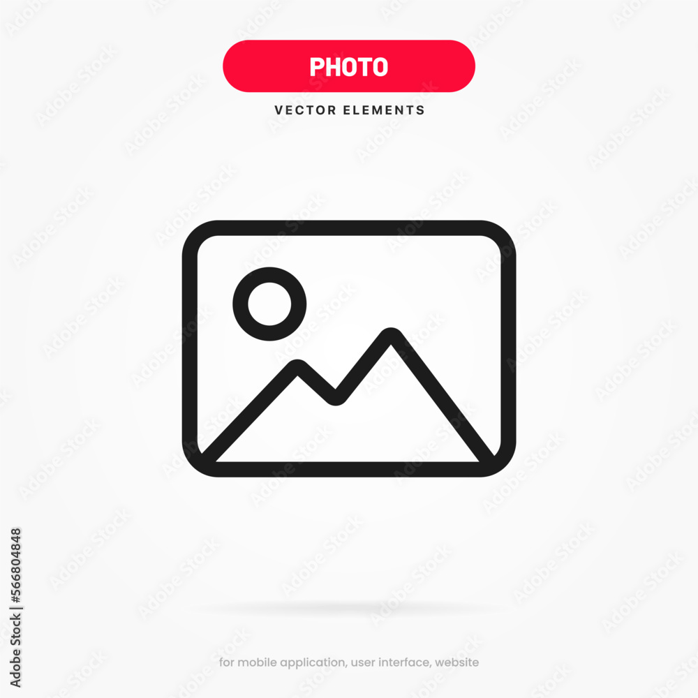 Picture icon or logo in line style. Example Image symbol for UI UX website mobile app. Vector elements EPS10. Picture icon or logo in line style. Example Image symbol for UI UX website mobile app. Vector elements EPS10.