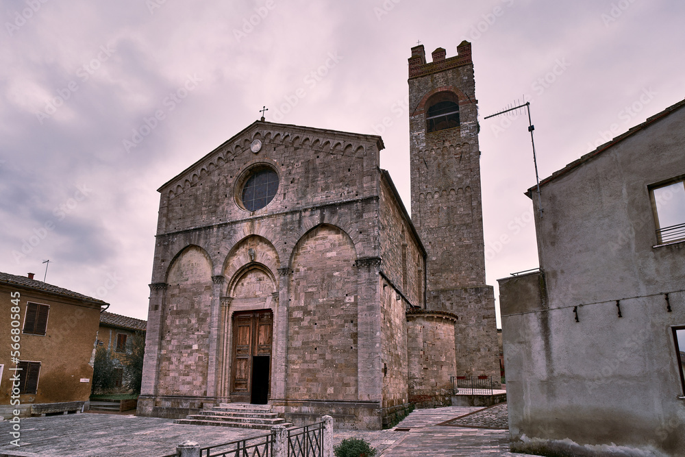 Basilica di Sant'Agata, medieval church in Asciano, Italy
