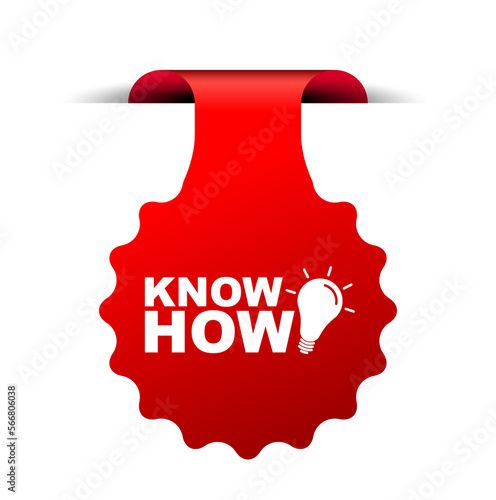 red vector illustration banner know how
