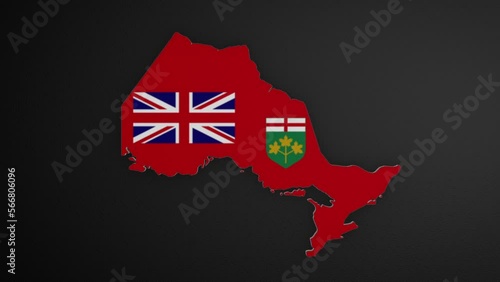 Ontario - Canada Province Border Map Intro