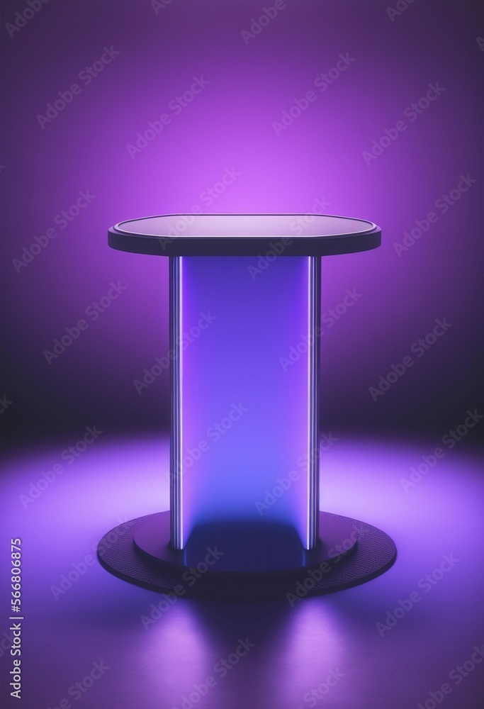 Podium for product advertisement or restaurant menus with colorful background, minimalist design Generative AI Podium for product advertisement or restaurant menus with colorful background, minimalist design Generative AI