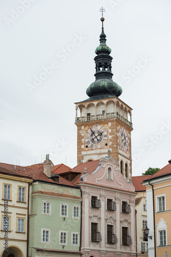 The church Tower in the center of Mikulov, Czech Republic