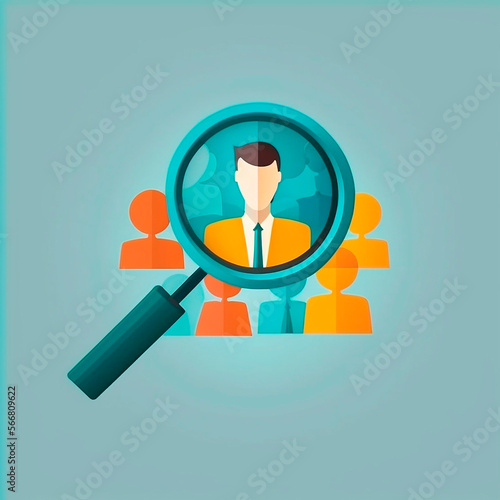 business person social icon for hiring a new employee