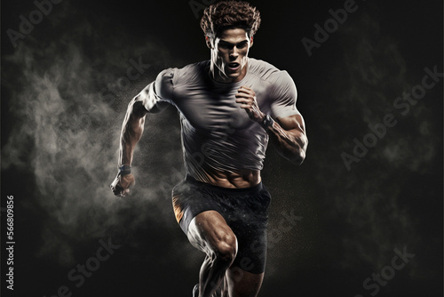 a running guy,motivation,sportwear,made with generativ ia photo