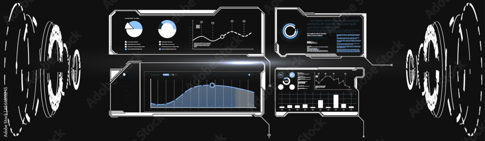 Sky-fi digital hi-tech collection in HUD style. Magic circle teleport podium. GUI, UI virtual reality projector. Abstract hologram technology. Vector Portal and hologram futuristic circle elements. Sky-fi digital hi-tech collection in HUD style. Magic circle teleport podium. GUI, UI virtual reality projector. Abstract hologram technology. Vector Portal and hologram futuristic circle elements.