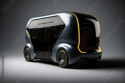 Future of urban autonomus mobility, AV city taxi / cab / car, AV, Public transportation, Generative AI
 photo