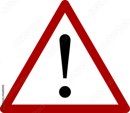Triangular Danger Warning Exclamation Mark Icon or Attention or System Outage Error Downtime Sign. Vector Image.