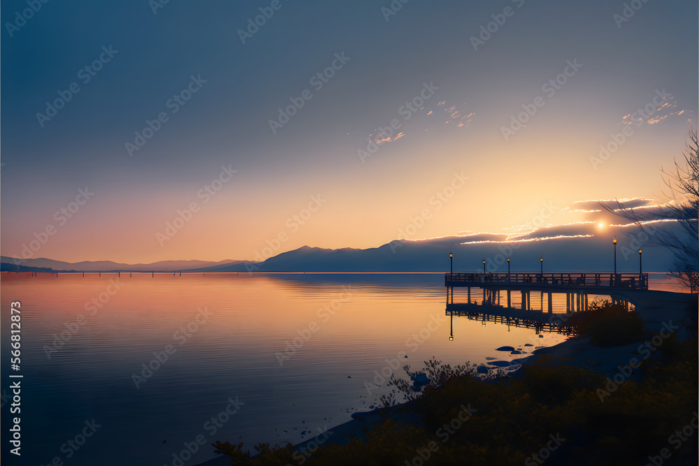 Morning by Lake Biwa Morning by Lake Biwa