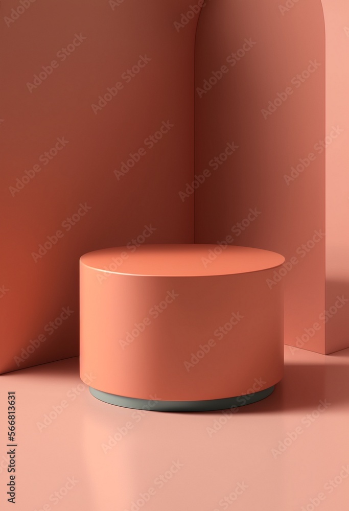 Podium for product advertisement or restaurant menus with colorful background, minimalist design Generative AI Podium for product advertisement or restaurant menus with colorful background, minimalist design Generative AI
