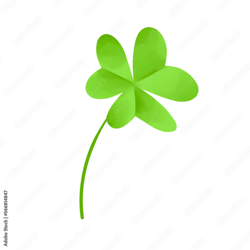 Green leaves shamrock. Three leaves clover. St.Patrick's symbol. Isolated. Ireland Holiday. Digital illustration on white. Green leaves shamrock. Three leaves clover. St.Patrick's symbol. Isolated. Ireland Holiday. Digital illustration on white.