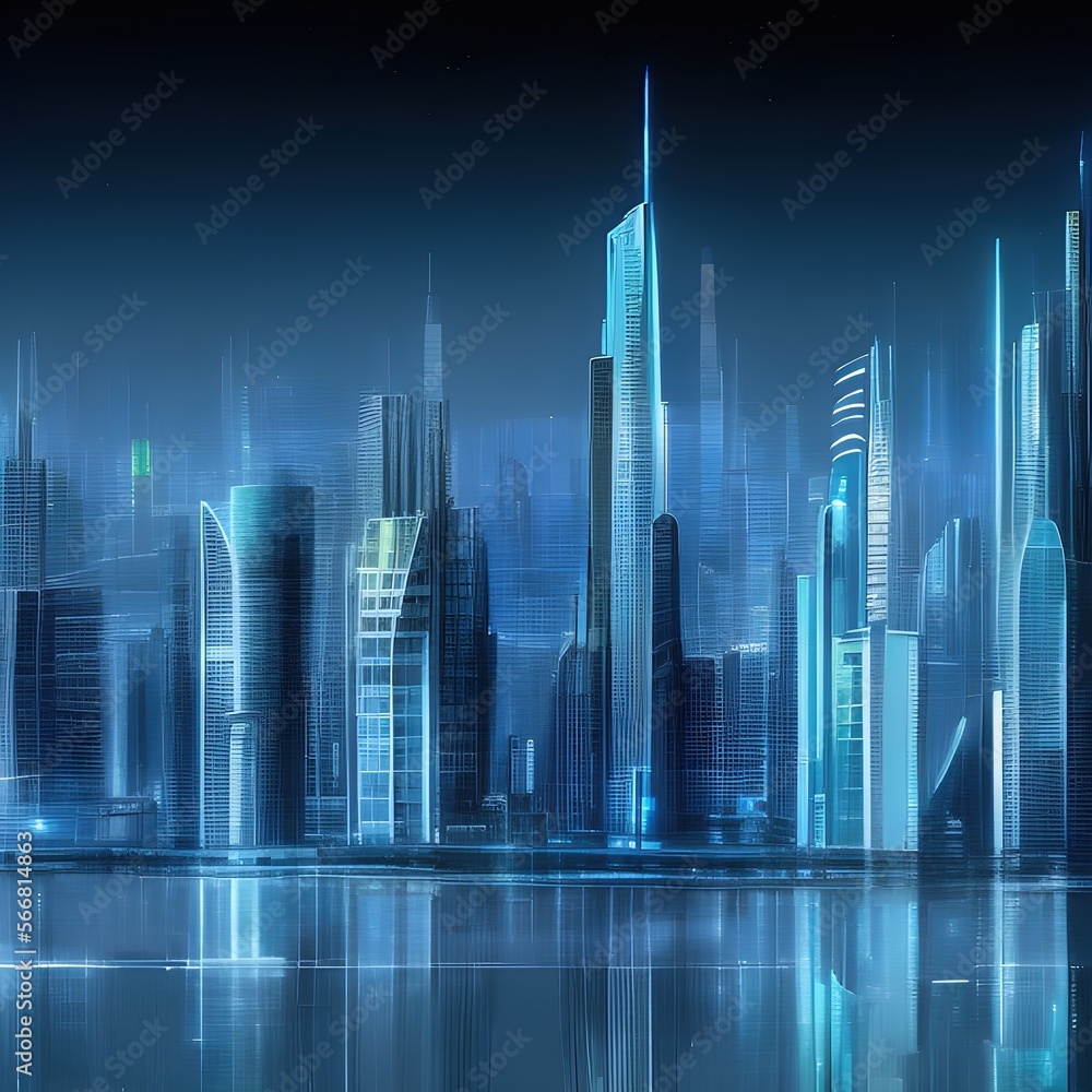Futuristic cityscape - generative ai