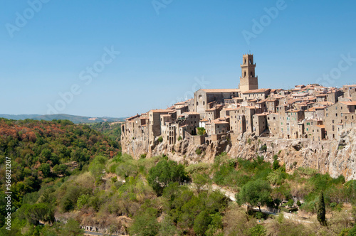 View of Pitigliano, a picturesque town in Italy