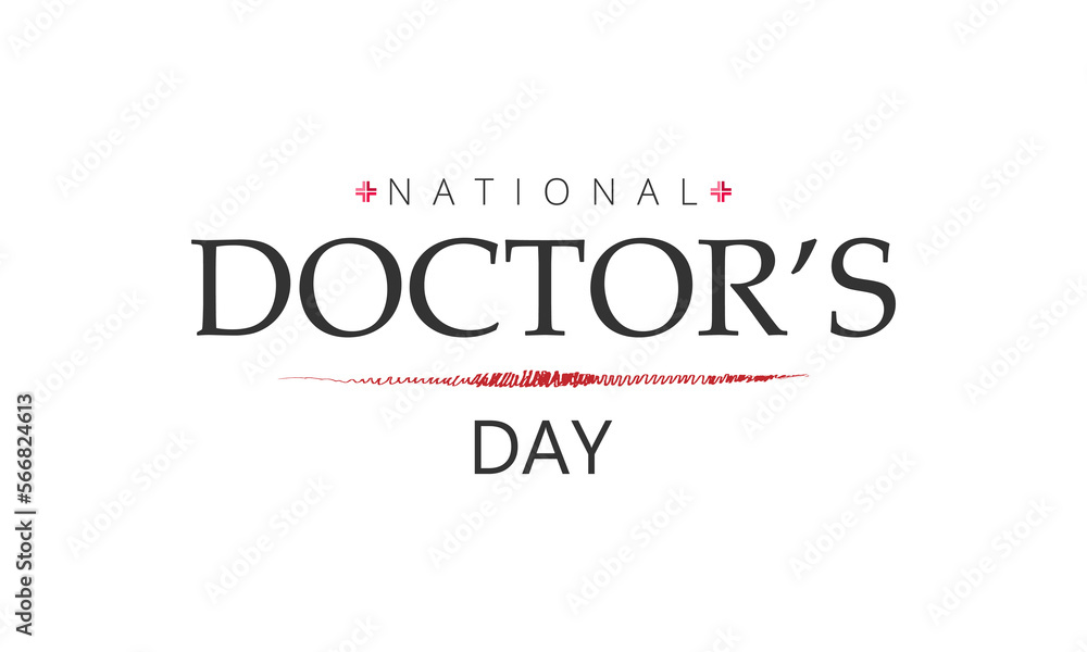 national doctors day slogan, typography graphic design, vektor illustration, for t-shirt, background, web background, poster and more.