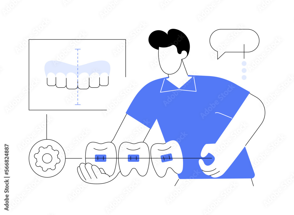 Orthodontic services abstract concept vector illustration. Orthodontic services abstract concept vector illustration.